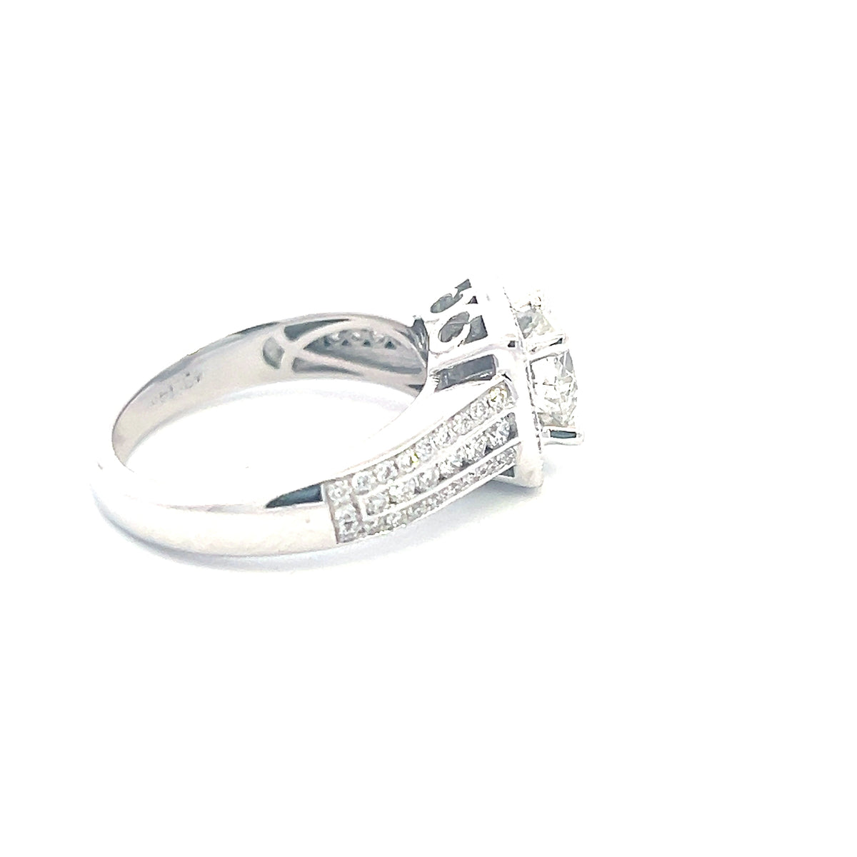 14K White Gold 1.61cttw Diamond Engagement Ring