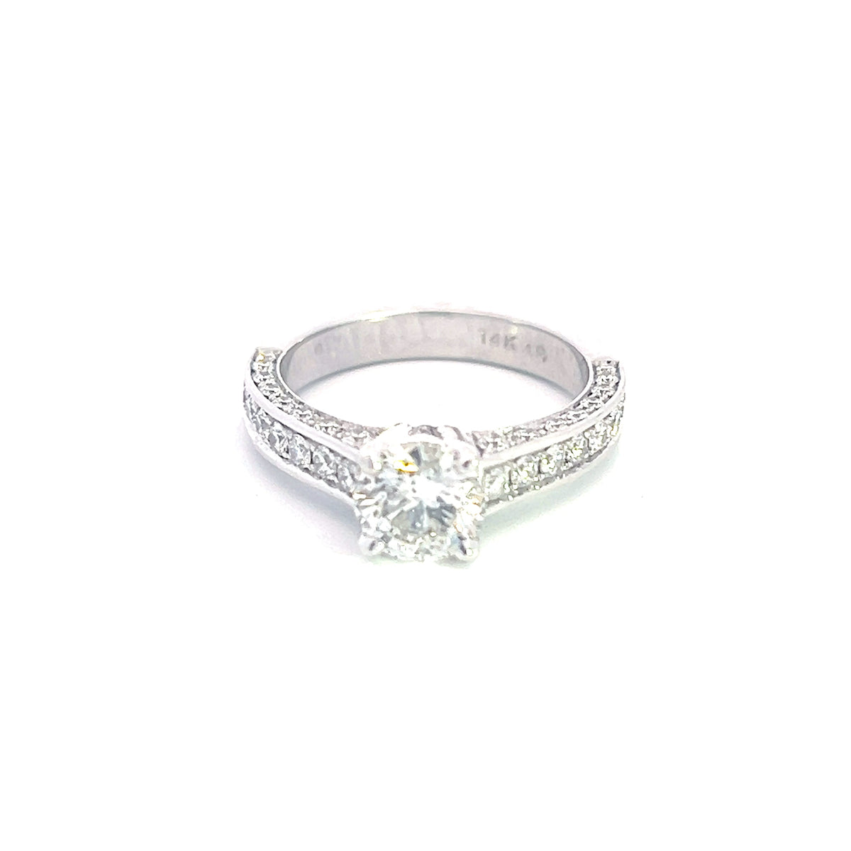 14K White Gold 1.82cttw Diamond Engagement Ring