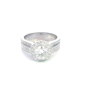 14K White Gold 1.61cttw Diamond Engagement Ring