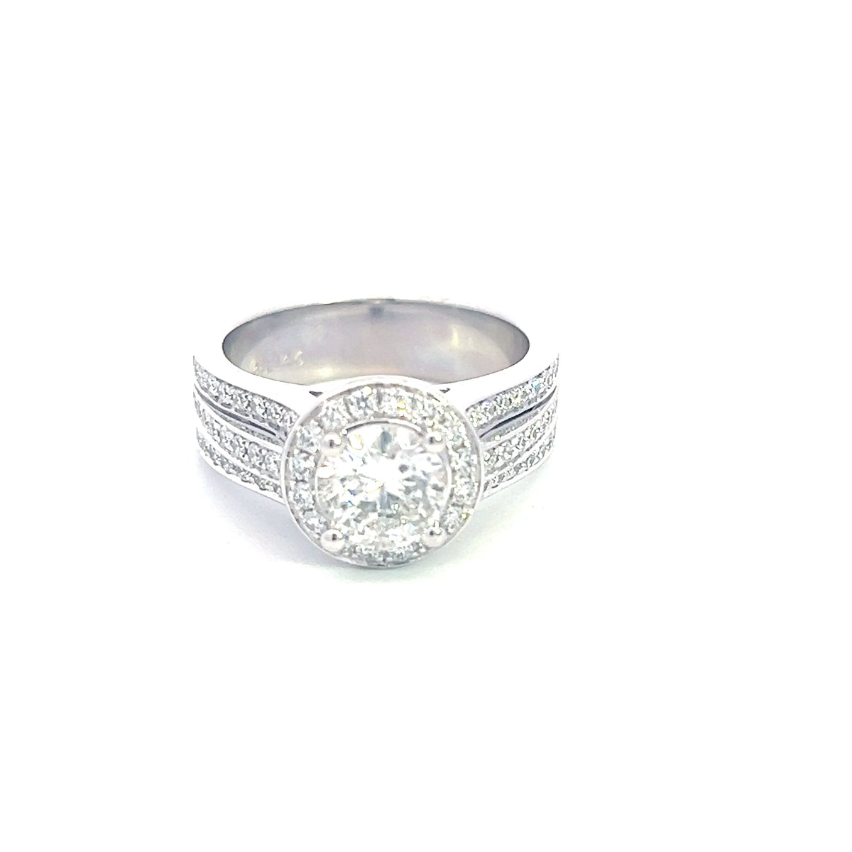 14K White Gold 1.61cttw Diamond Engagement Ring