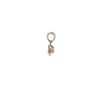 14K White Gold Imperial Topaz and Diamond Pendant