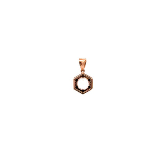 14K Rose Gold Morganite and Diamond Pendant