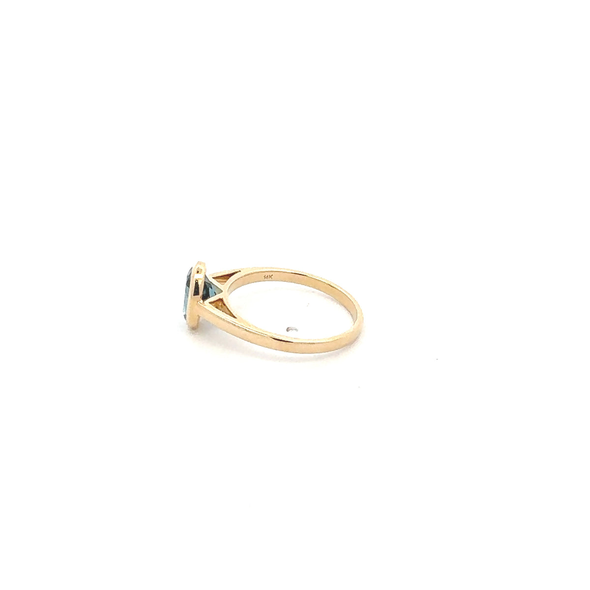 14K Yellow Gold London Blue Topaz Ring