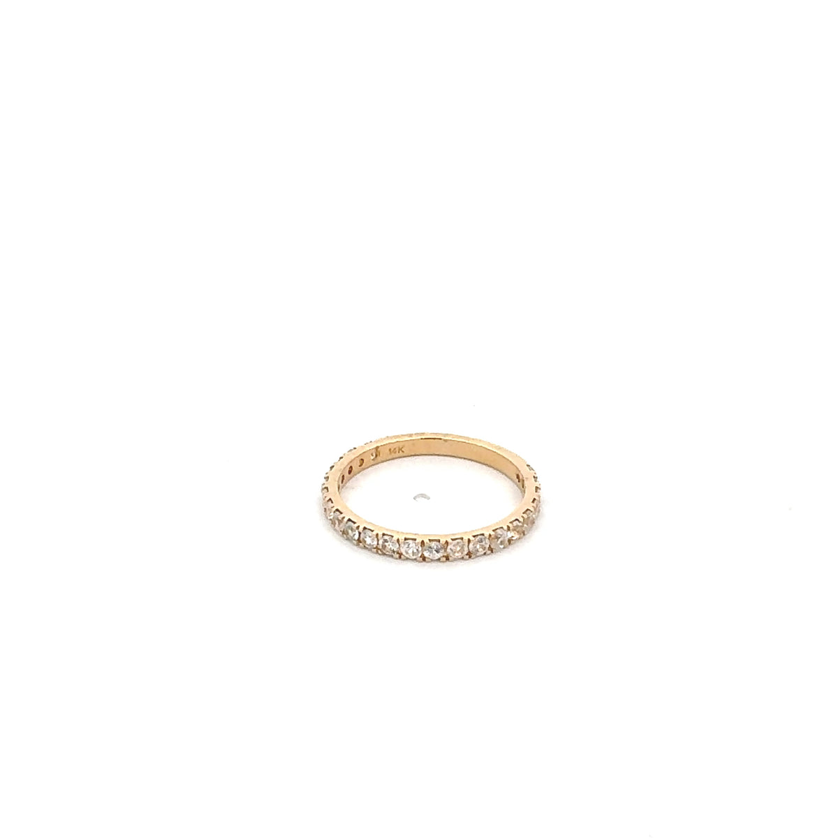 14K Yellow Gold White Sapphire Ring