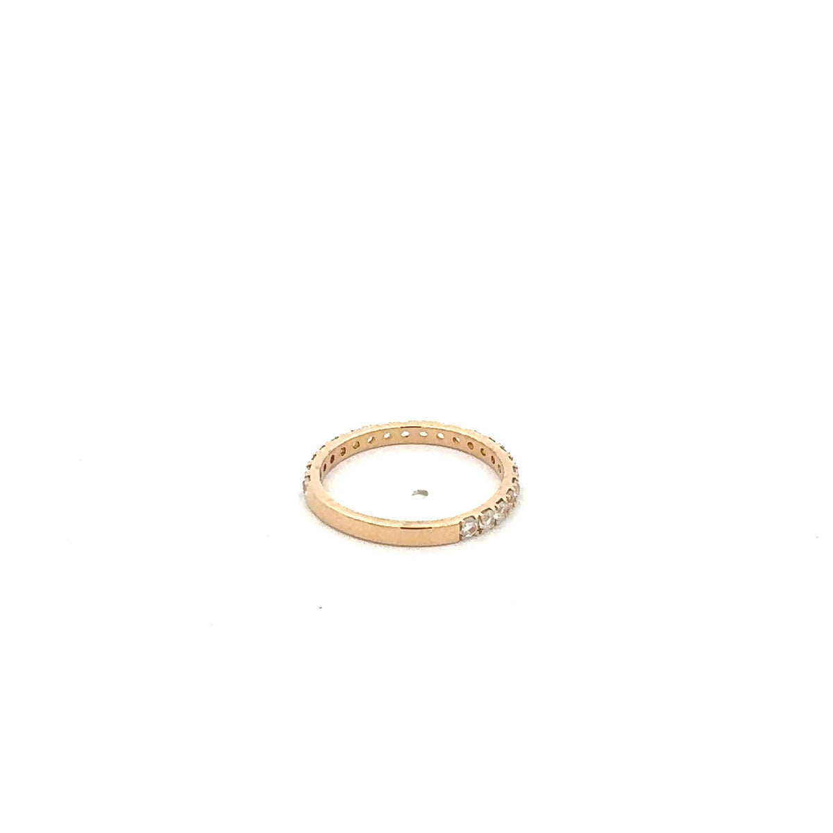 14K Yellow Gold White Sapphire Ring