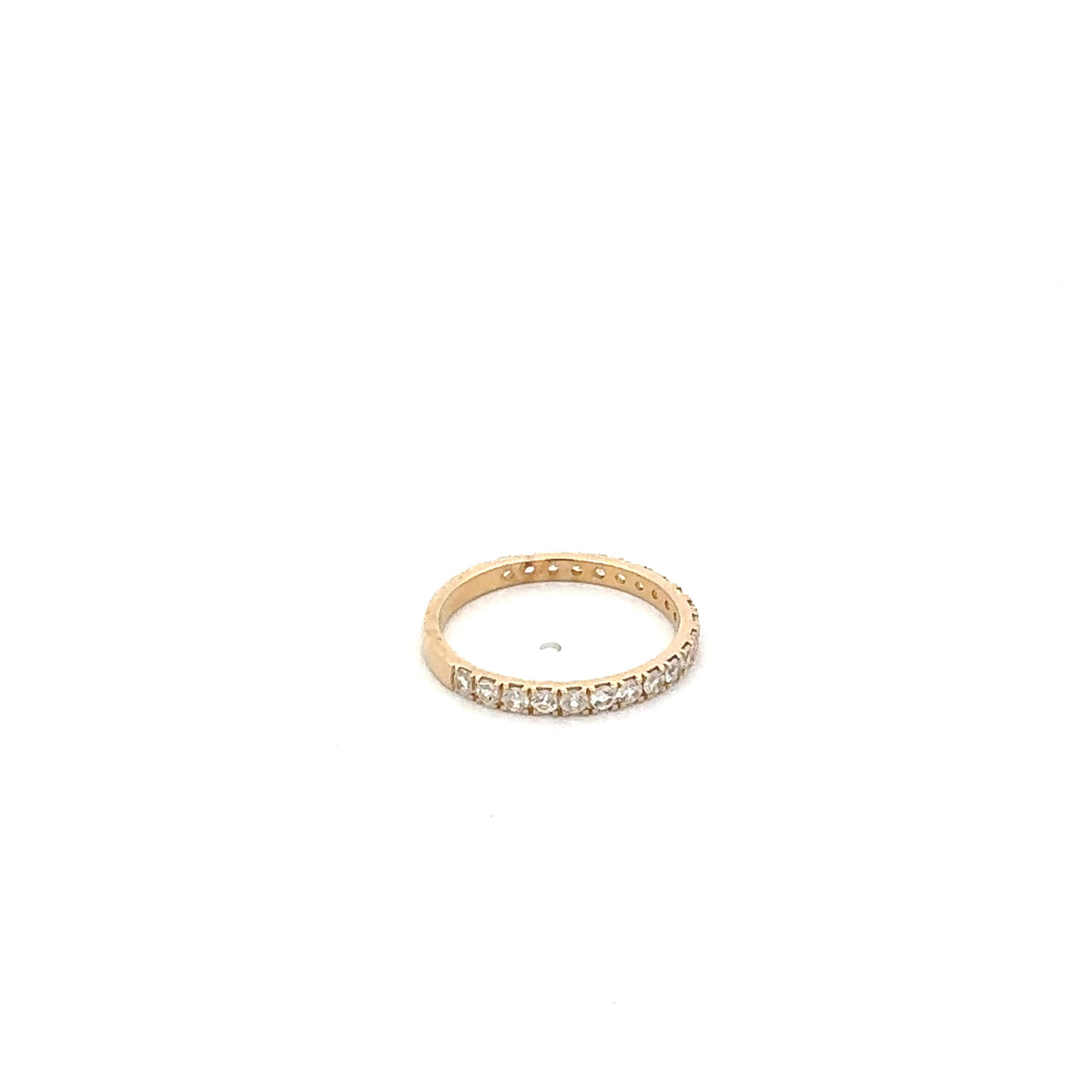 14K Yellow Gold White Sapphire Ring