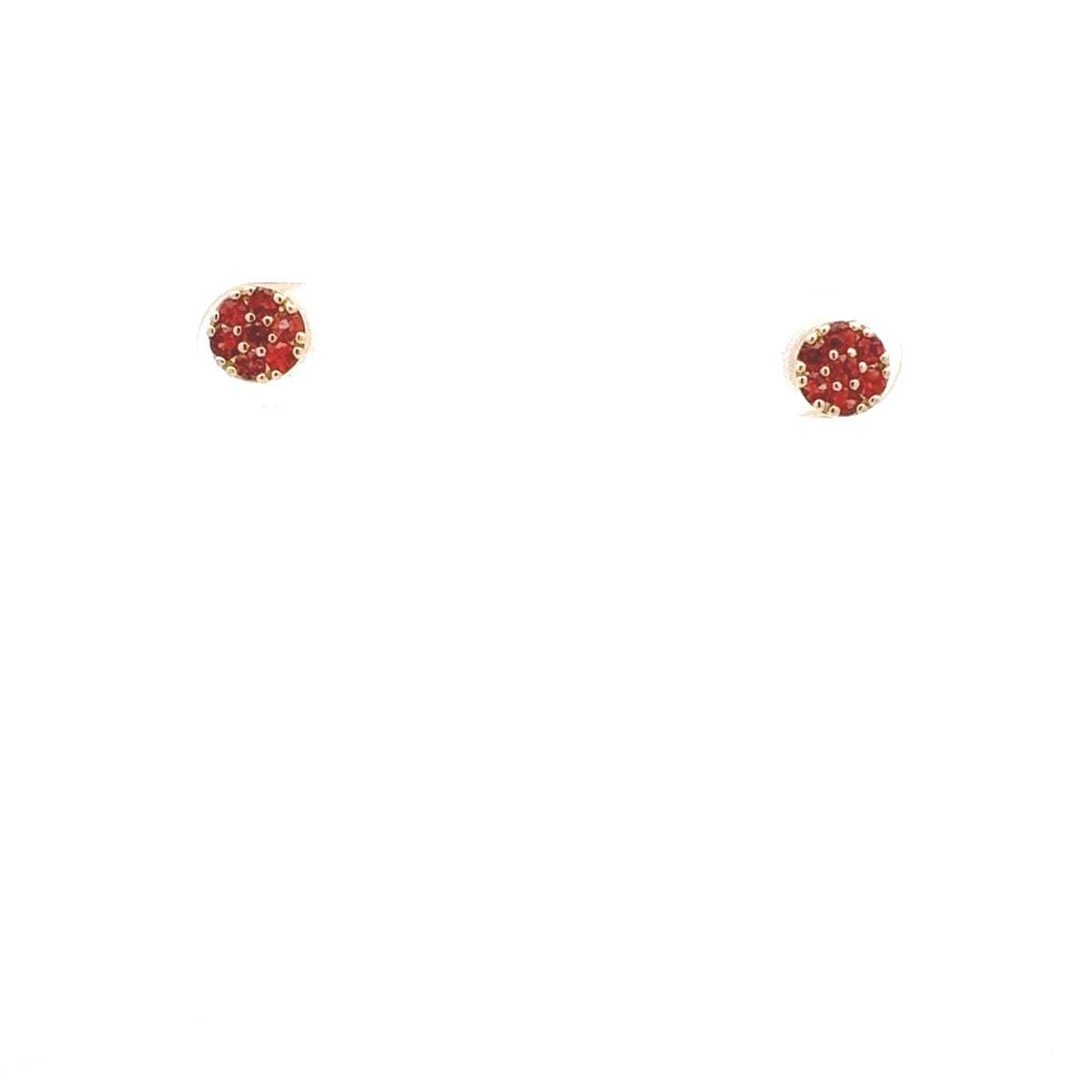 14K Yellow Gold Orange Sapphire Earrings