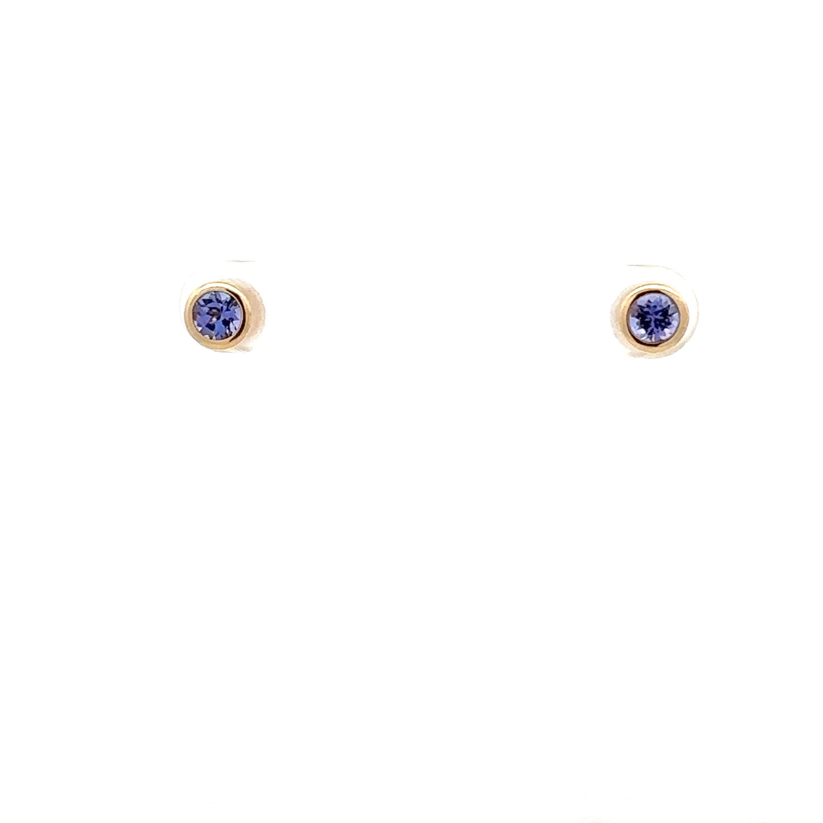 14K Yellow Gold Tanzanite Earrings