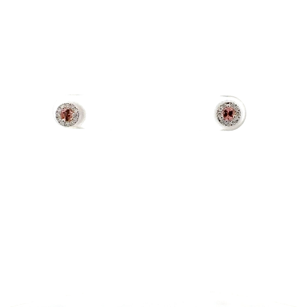 14K White Gold Imperial Topaz and Diamond Earrings