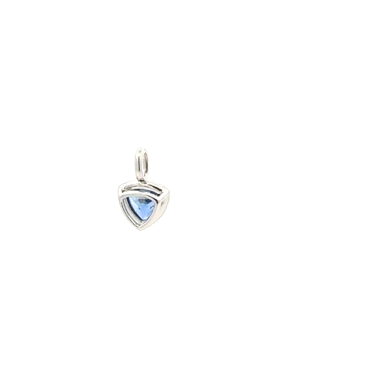 14K White Gold Sapphire Pendant