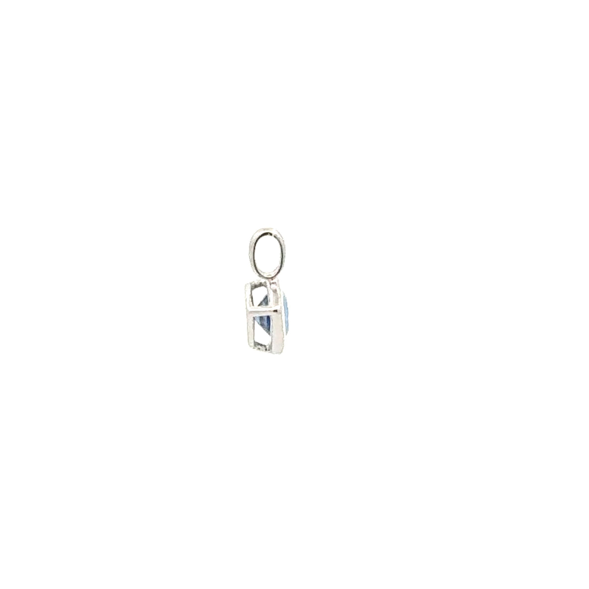 14K White Gold Sapphire Pendant