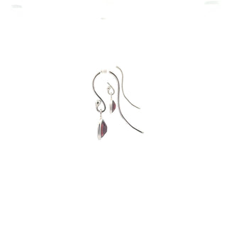 Silver Garnet Dangle Earrings