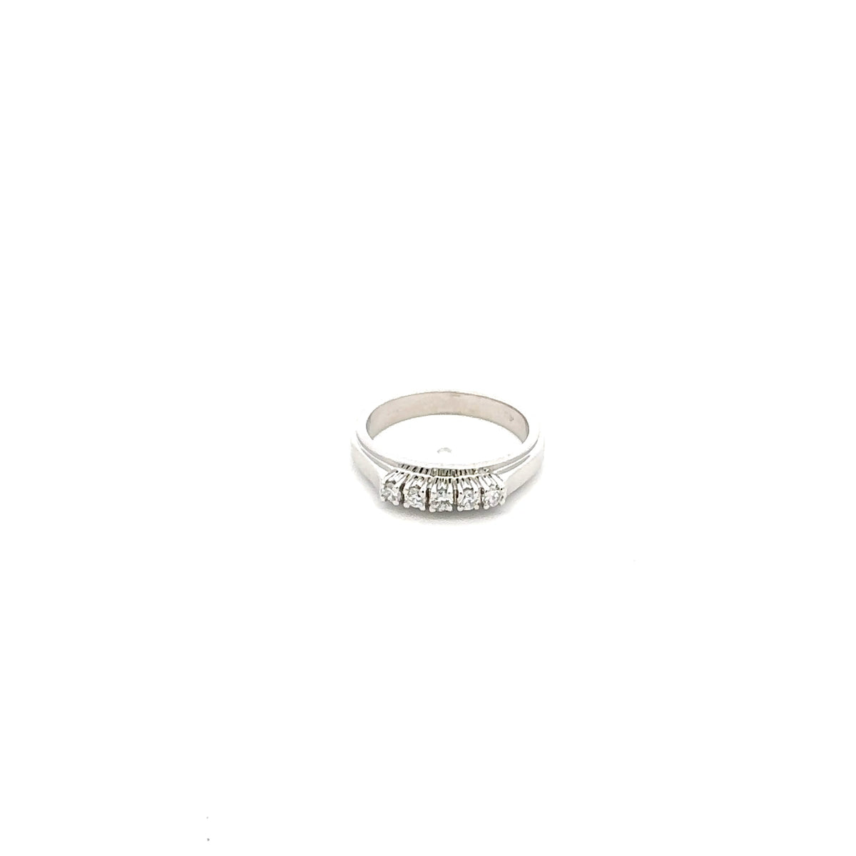 14K White Gold 0.21 cttw Diamond Ring - Size 6