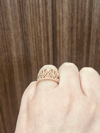 14K Rose Gold 0.92 cttw White Diamond Ring