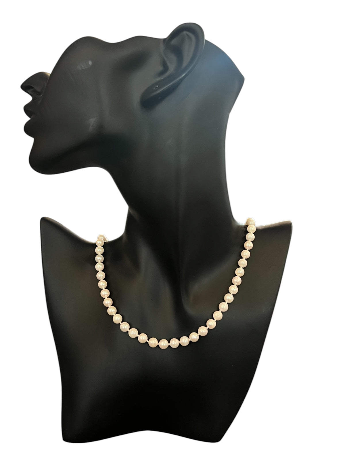 14K Yellow Gold Fresh Water  Cultured Peach Pearl Strand Necklace 18" 6-6.5mm