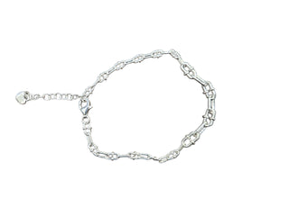 925 Sterling Silver Fancy Link Adjustable Bracelet 6-8"