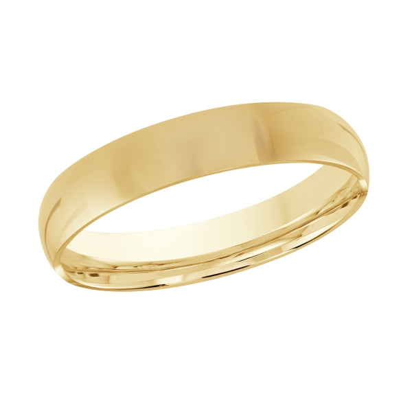 10K Yellow Gold Comfort Fit Domed Band - 4 mm