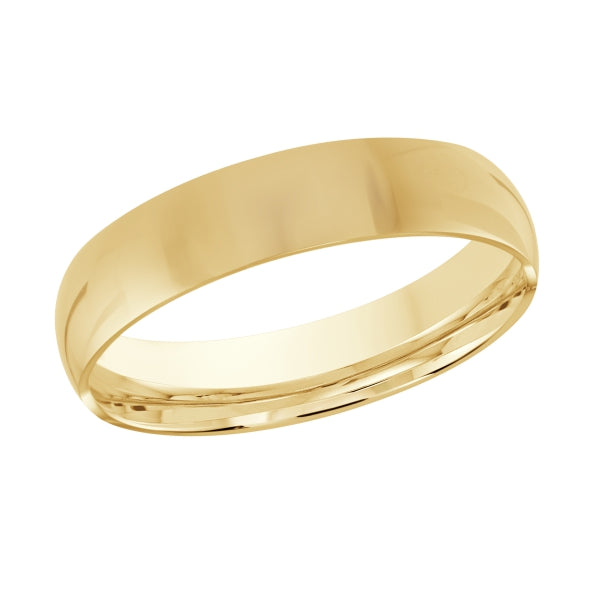 10K Yellow Gold Comfort Fit Domed Band - 5 mm