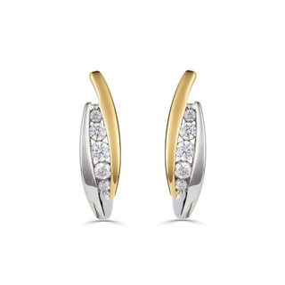Lab Grown Diamond 2-Tone Earrings