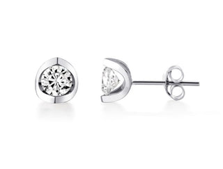Lab Grown Diamond Solitaire Tension Set Earrings