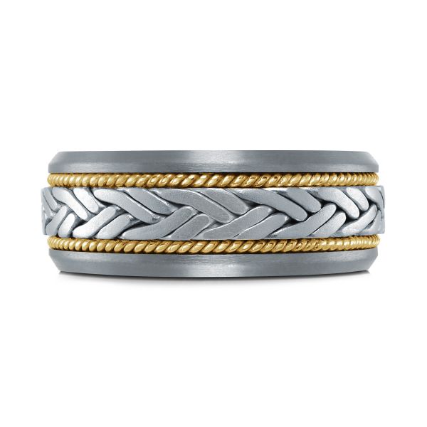 14K Two-Tone Gold and Tantalum Mens Band