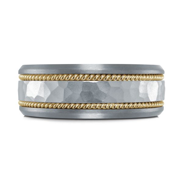 14K Two-Tone Gold and Tantalum Mens Band