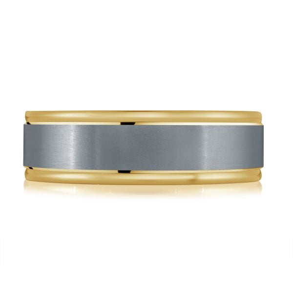 14K Yellow Gold and Tantalum Mens Band