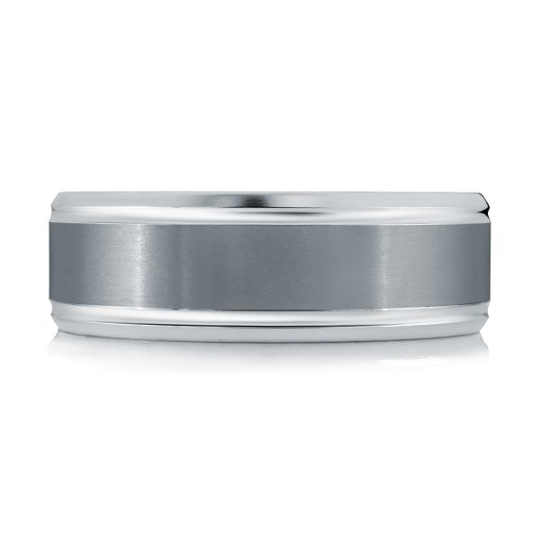 14K White Gold and Tantalum Mens Band