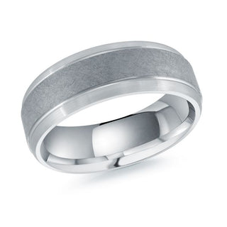 14K White Gold and Tantalum Mens Band