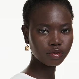 Millenia drop earrings, Mixed cuts, Caramel, Gold-tone plated 5725744