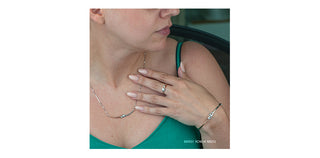 10K White & Rose Gold 0.10 cttw Diamond Necklace