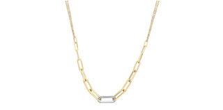 Collar de diamantes de 0,82 quilates en oro amarillo de 10 quilates - 18"