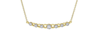 10K Yellow & White Gold 0.18 cttw Diamond Necklace