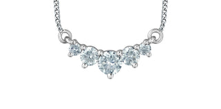 10K White Gold 0.33cttw Lab Grown Diamond Necklace - 18 Inches
