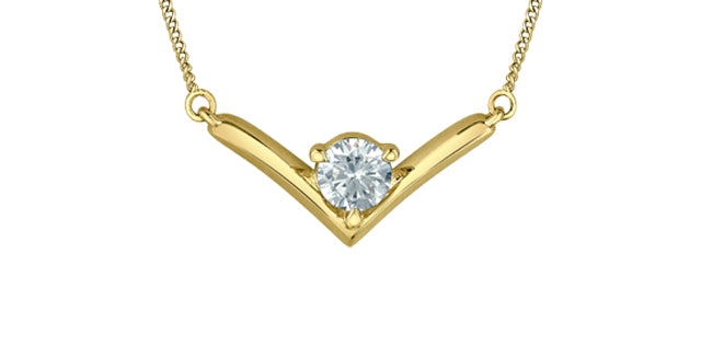 10K Yellow Gold 0.30cttw Lab Grown Diamond Necklace - 18 Inches