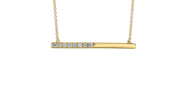 10k Yellow Gold 0.249cttw Canadian Diamond Necklace