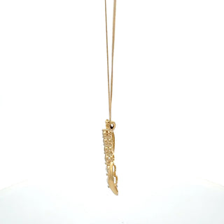 10K Yellow Gold 1.00cttw Lab Grown Diamond Pendant Necklace