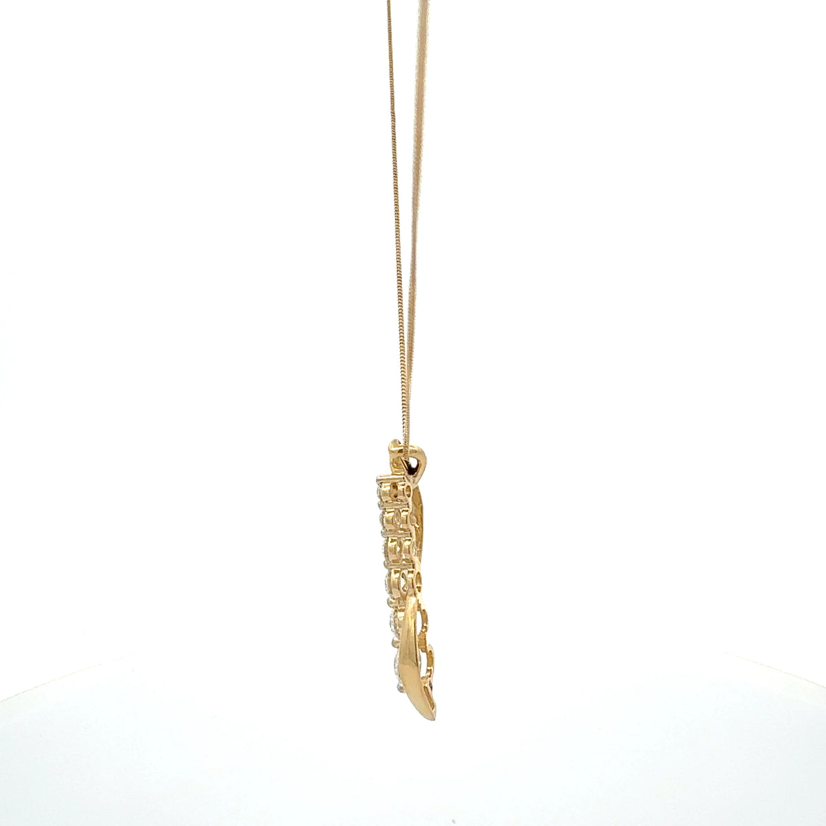 10K Yellow Gold 1.00cttw Lab Grown Diamond Pendant Necklace
