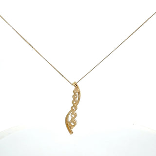 10K Yellow Gold 1.00cttw Lab Grown Diamond Pendant Necklace