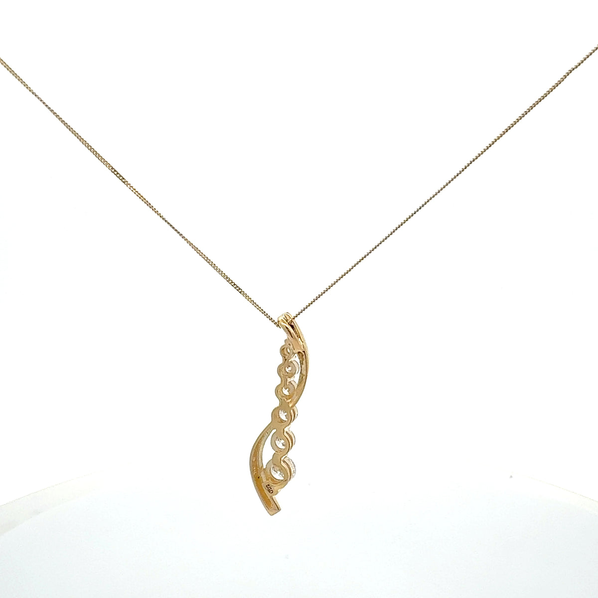 10K Yellow Gold 1.00cttw Lab Grown Diamond Pendant Necklace