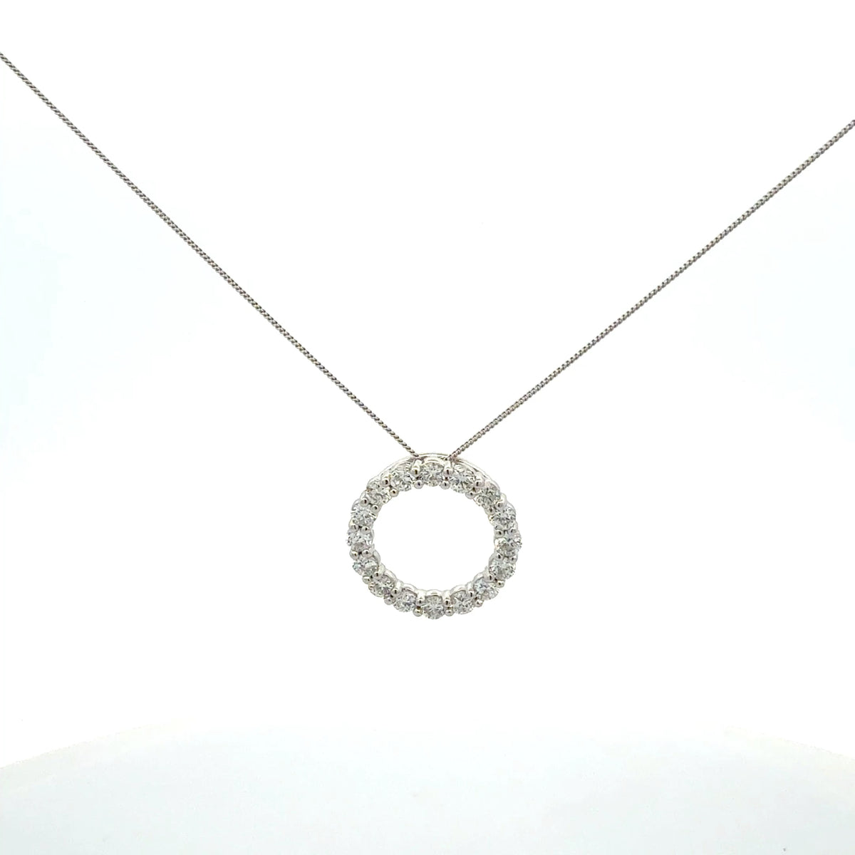 10K White Gold Lab Diamond Pendant