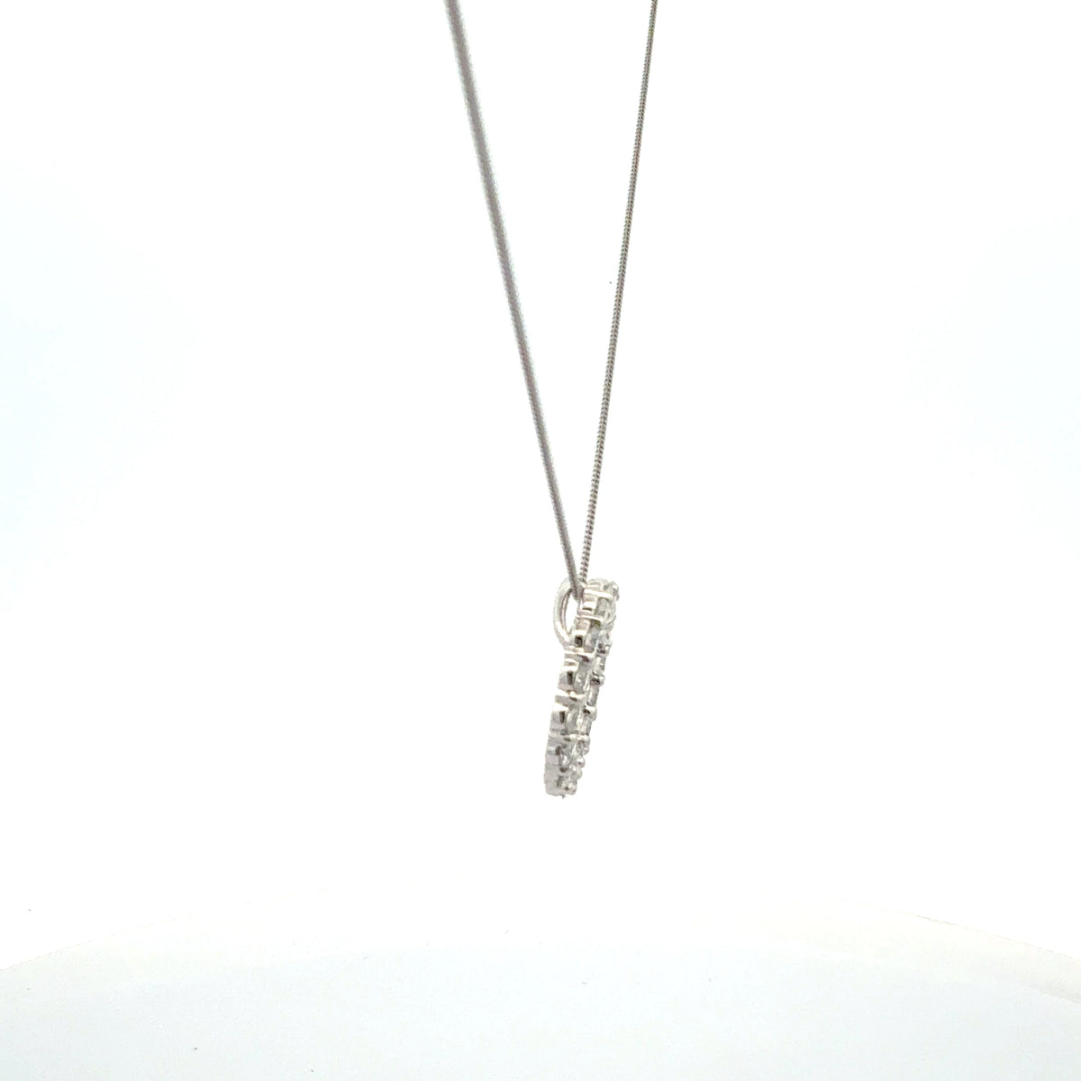 10K White Gold Lab Diamond Pendant