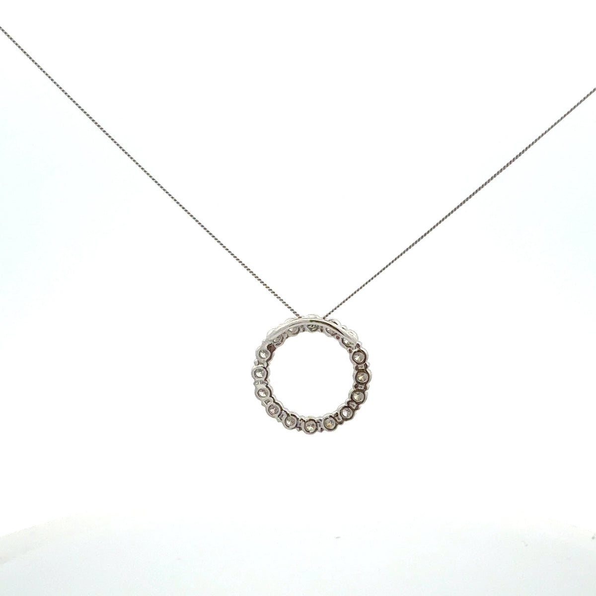 10K White Gold Lab Diamond Pendant