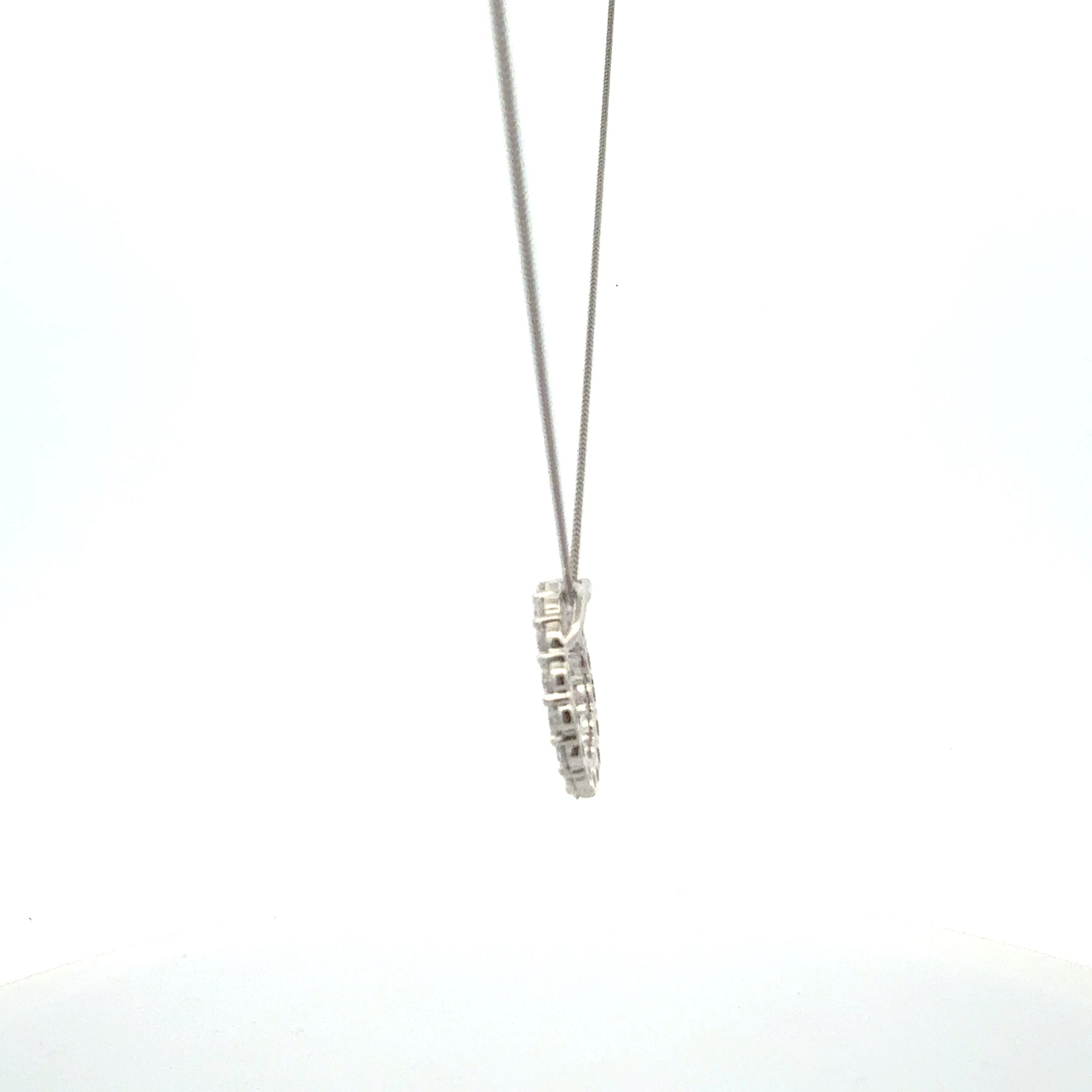 10K White Gold Lab Diamond Pendant