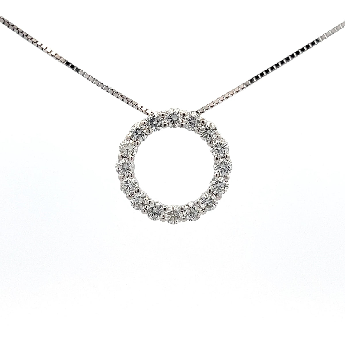 10K White Gold 1.00cttw Diamond Necklace