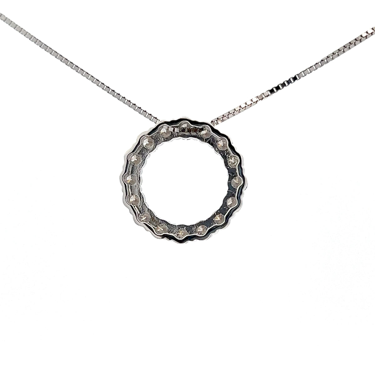 10K White Gold 1.00cttw Diamond Necklace