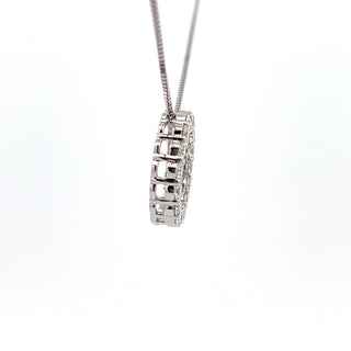 10K White Gold 1.00cttw Diamond Necklace