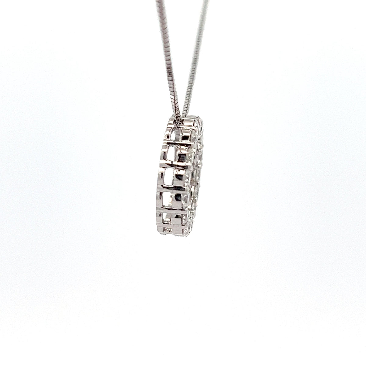 10K White Gold 1.00cttw Diamond Necklace