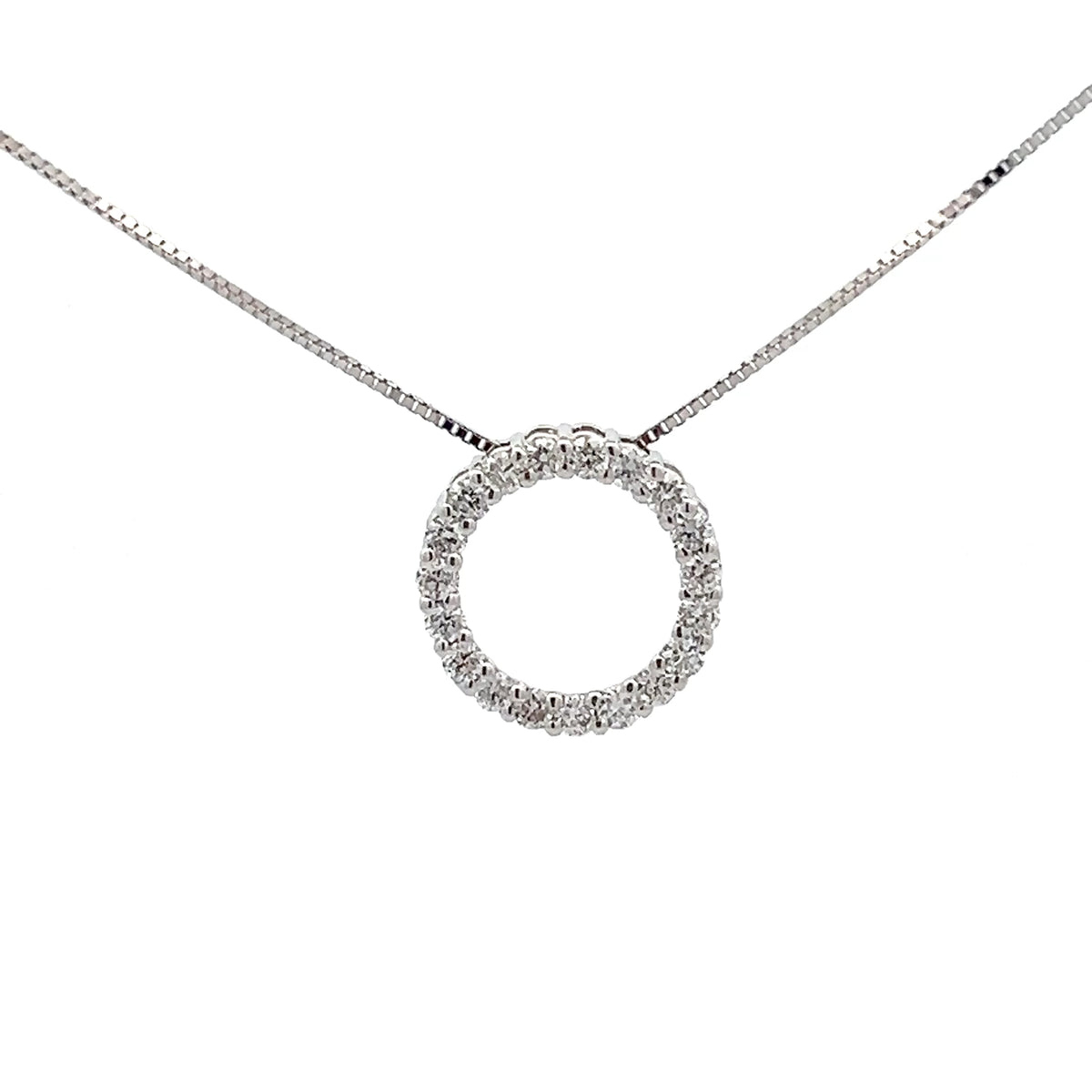 10K White Gold 0.25cttw Diamond Necklace