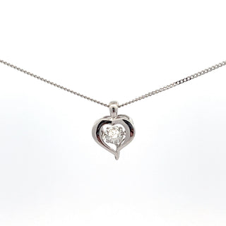 10K White Gold 0.25cttw Lab Grown Diamond Necklace - 18 Inches